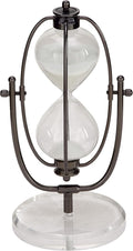 Silver Acrylic Hourglass Sand Timer with Iron Cage, 6 L x 6 W x 12 H, Pack of 2 A2420