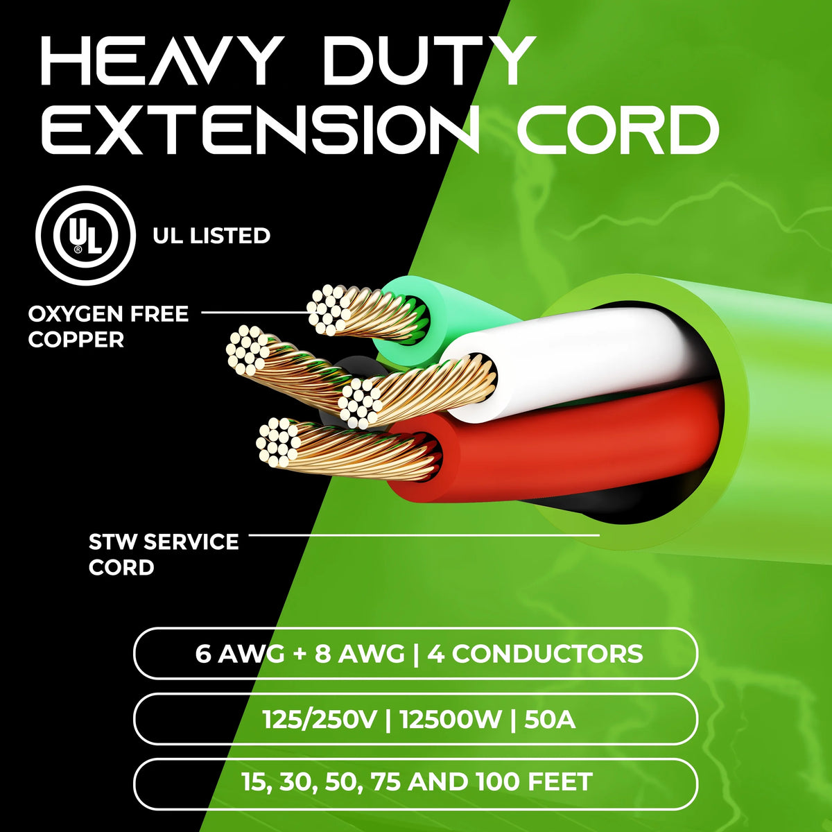 50-Amp 10 ft 4-Prong 250-Volt Extension Cord S3024