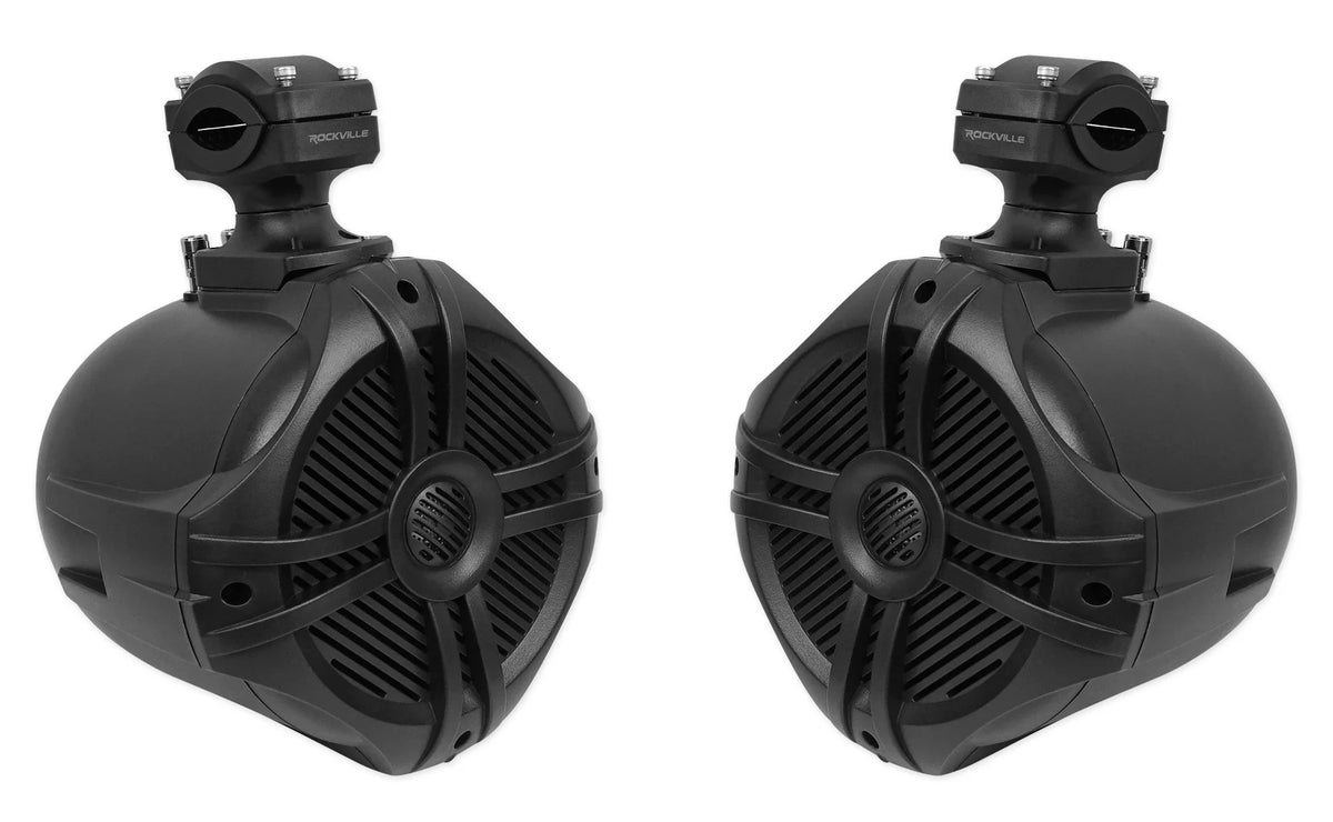Marine Boat Speakers with Amp and Wire Kit X1431