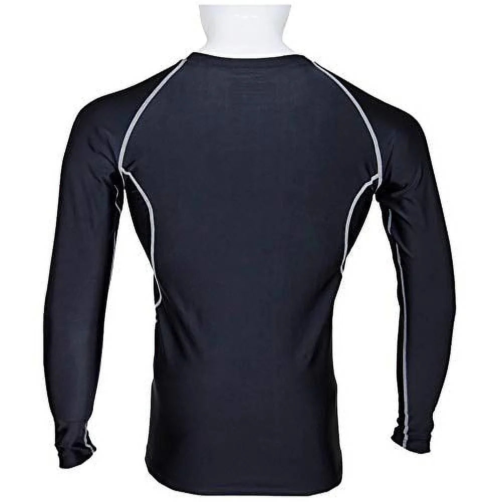 Men's Compression Shirt Full Sleeve Black Large I371