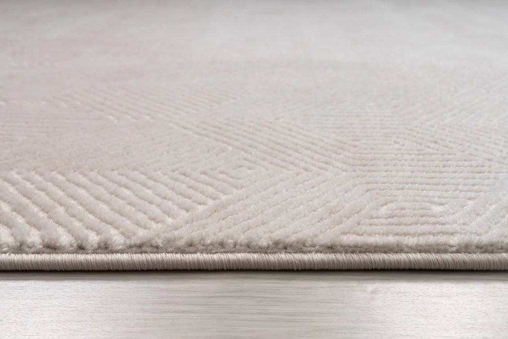 Cream 8x10 Geometric Pattern Indoor Area Rug M884936