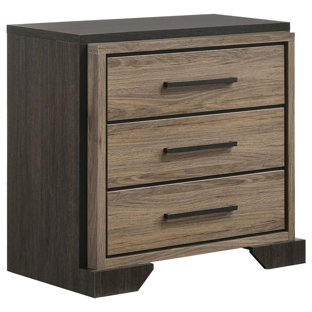 5-piece Eastern King Bedroom Set Brown and Light Taupe Y42624