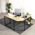 L-Shape Computer Desk with Metal Structure H8505