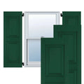 15 in. x 41 in. Real Wood Pine Raised Panel Shutters Pair C1312