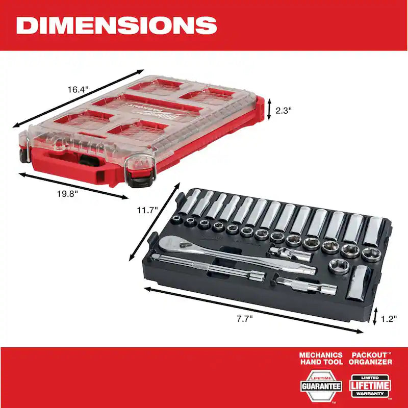 3/8 in. Drive Metric Ratchet and Socket Mechanics Tool Set 32-Piece R311