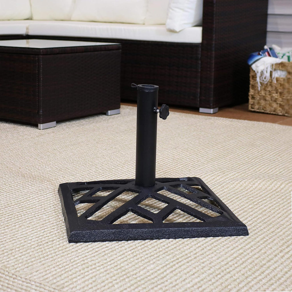 Cast Iron Heavy Duty 17-Inch Square Umbrella Base Stand H7912