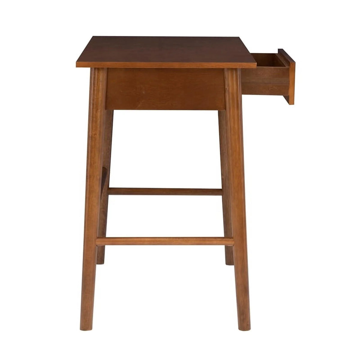 Mid-Century Wood/Metal Office Desk in Walnut Brown Y971000