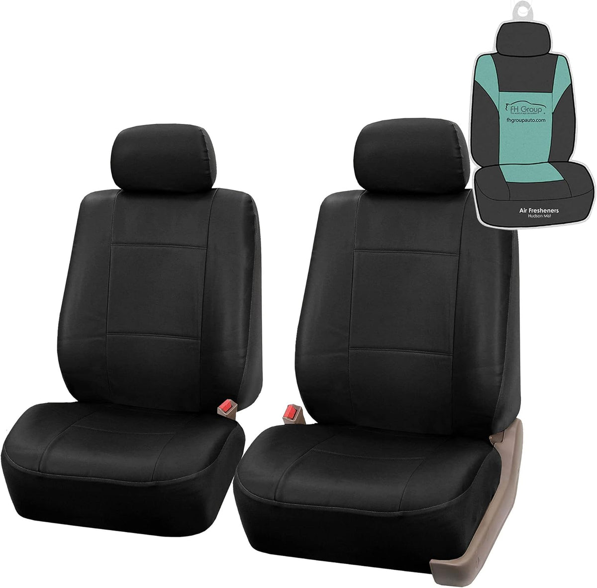 Tan PU Leather Front Car Seat Covers F1908