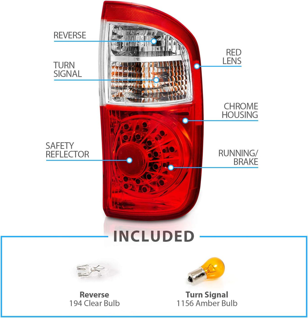 Red LED Replacement Tail Lights Pair R989211