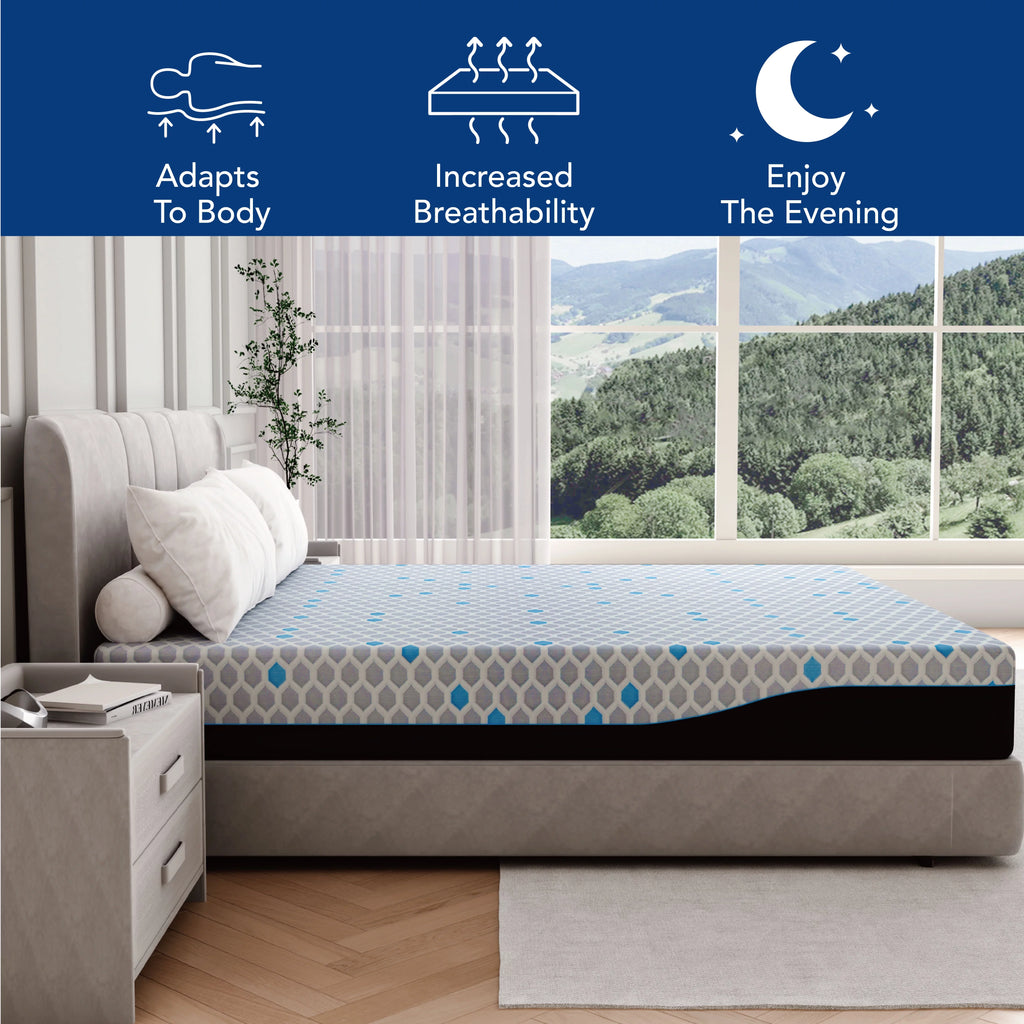 Charcoal 10 inch Gel Memory Foam Mattress Z246