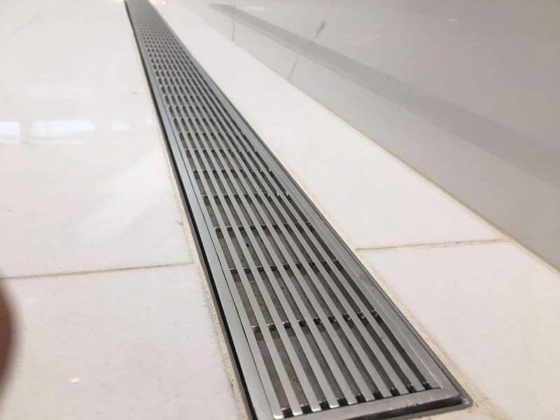 Stainless Steel Linear Shower Drain, Brushed Nickel, 16 inch/24 inch/30 inch/35 inch/39 inch/47 in R2640