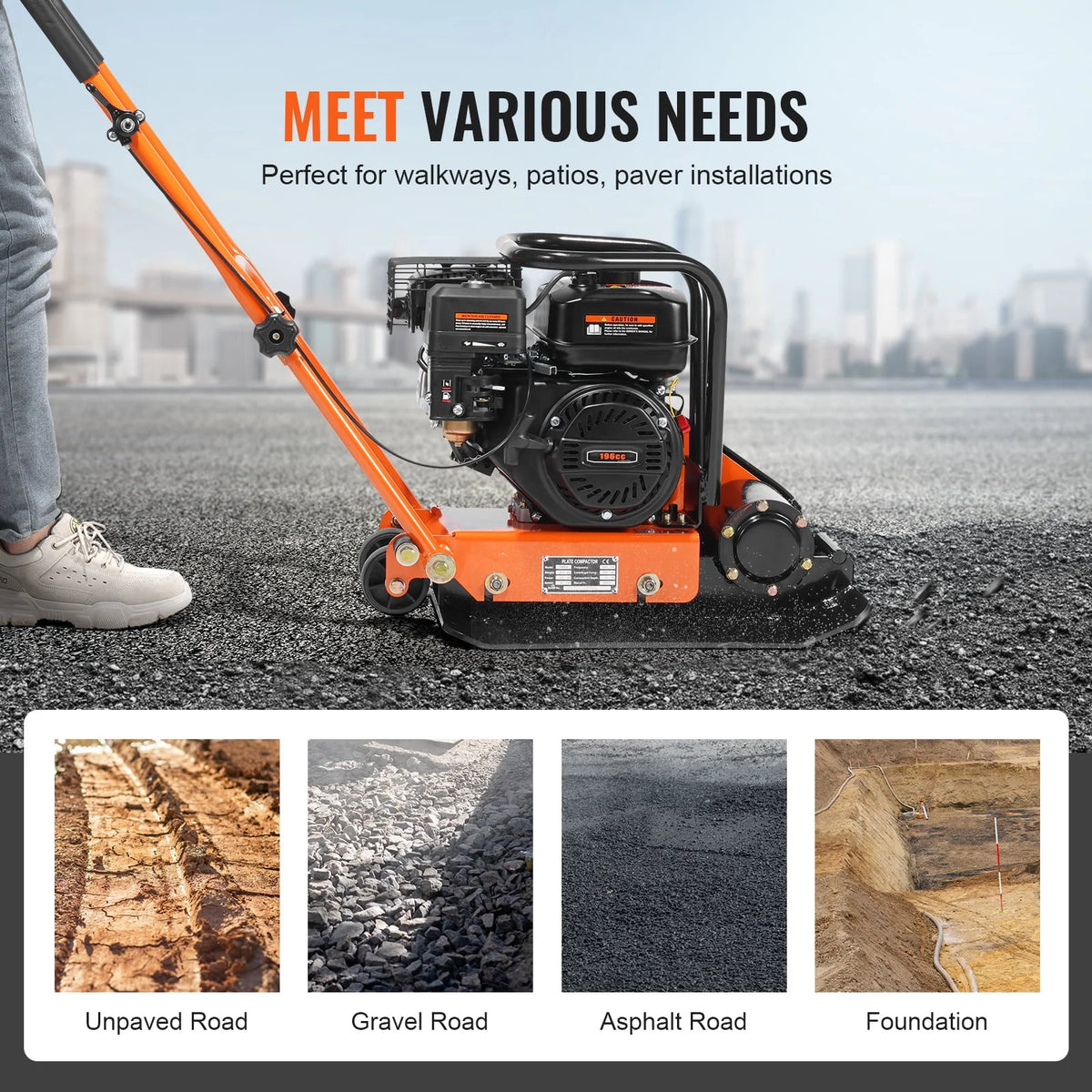 2.8 HP Walk-Behind Plate Compactor T979