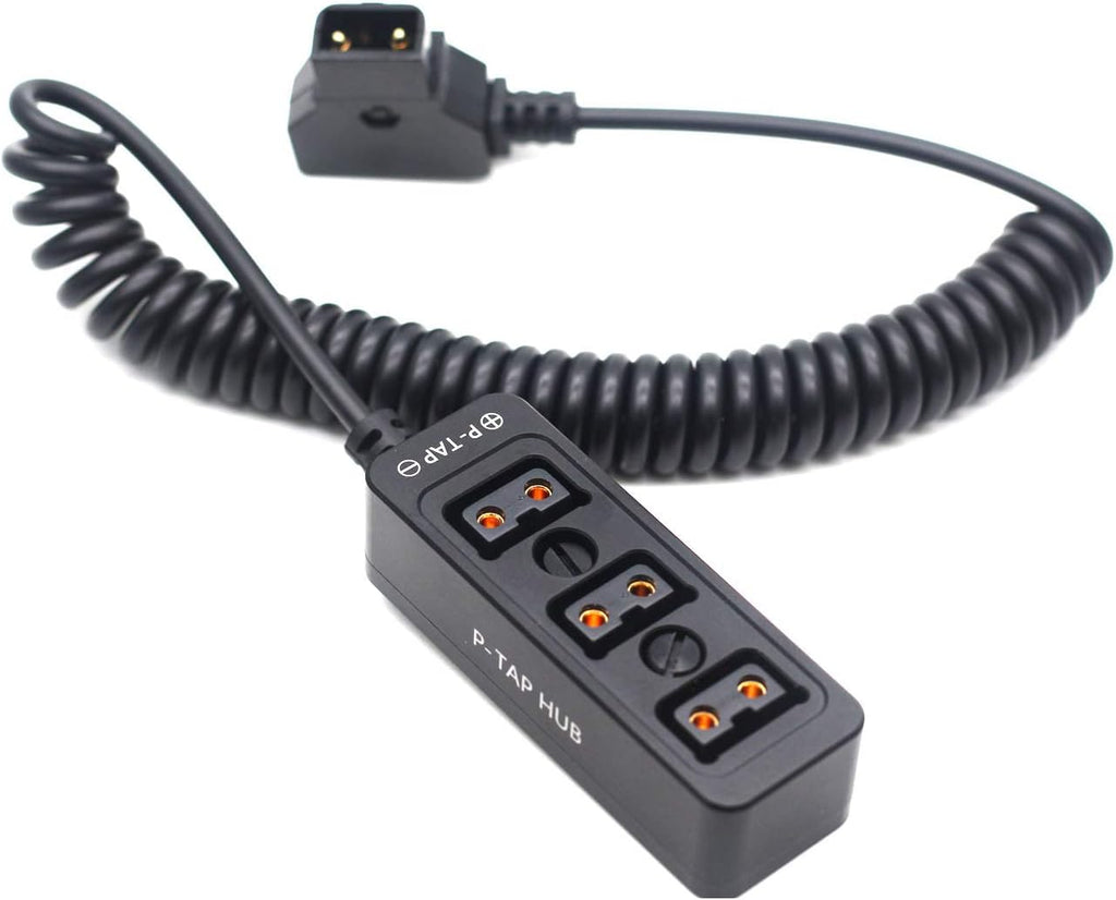Black Spring Cable D-tap to 3 Ports Splitter Z404178