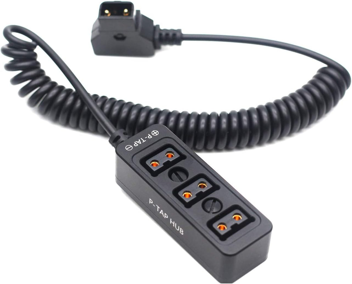 Black Spring Cable D-tap to 3 Ports Splitter Z404178