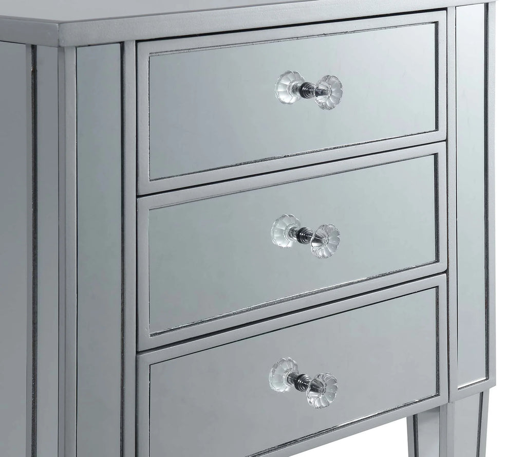 3 Drawer Mirrored End Table G7355