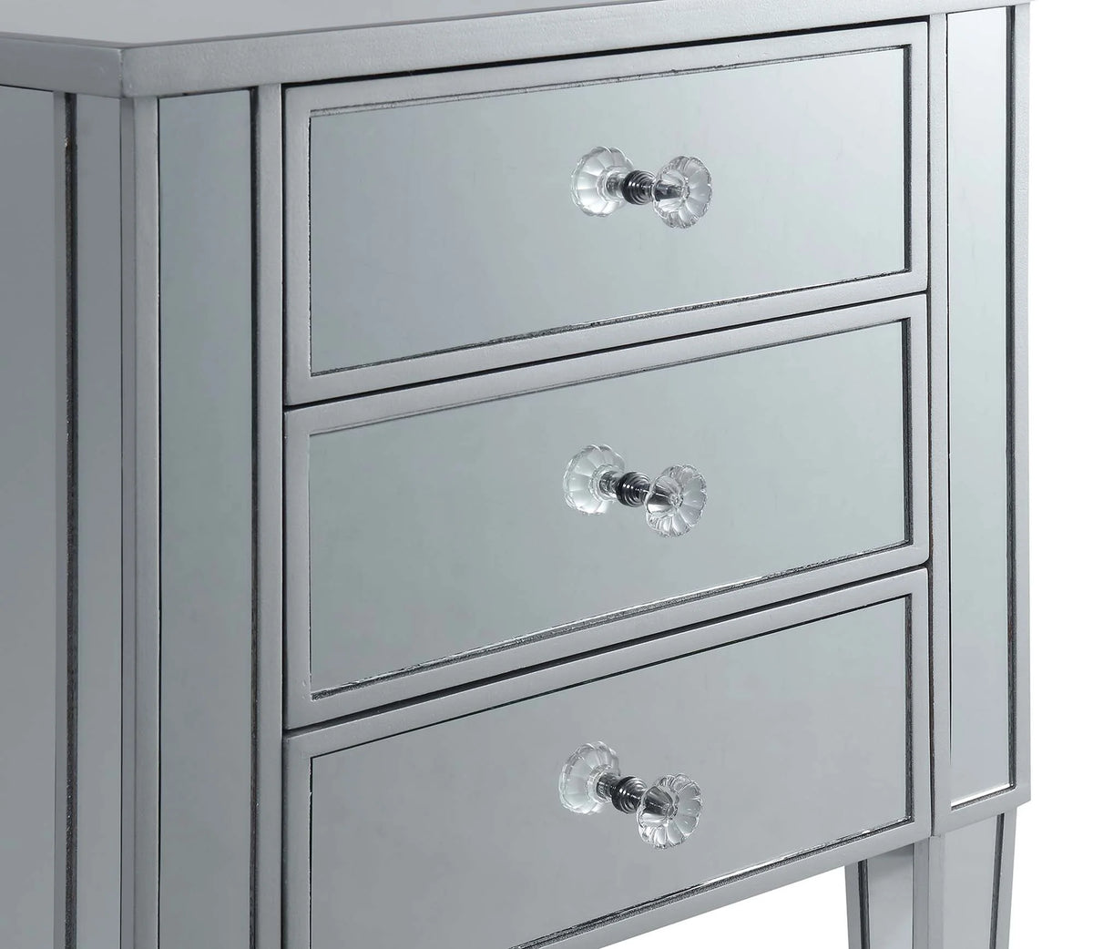 3 Drawer Mirrored End Table G7355