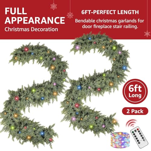9ft Prelit Faux Pine Garland with Lights U760