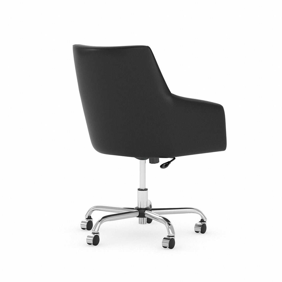 Black Leather Box Chair B444