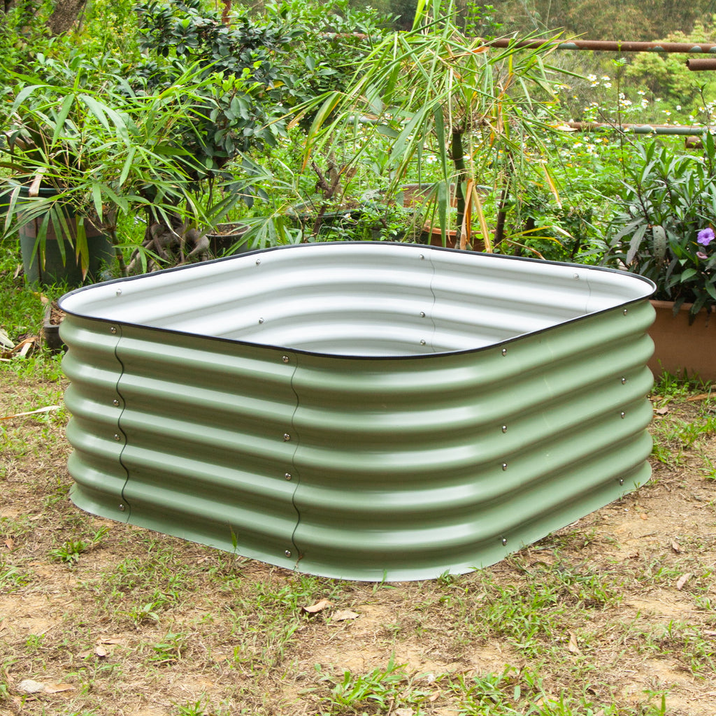 17" Tall 5'X2' Metal Corrugated Raised Garden Bed Kit B604135