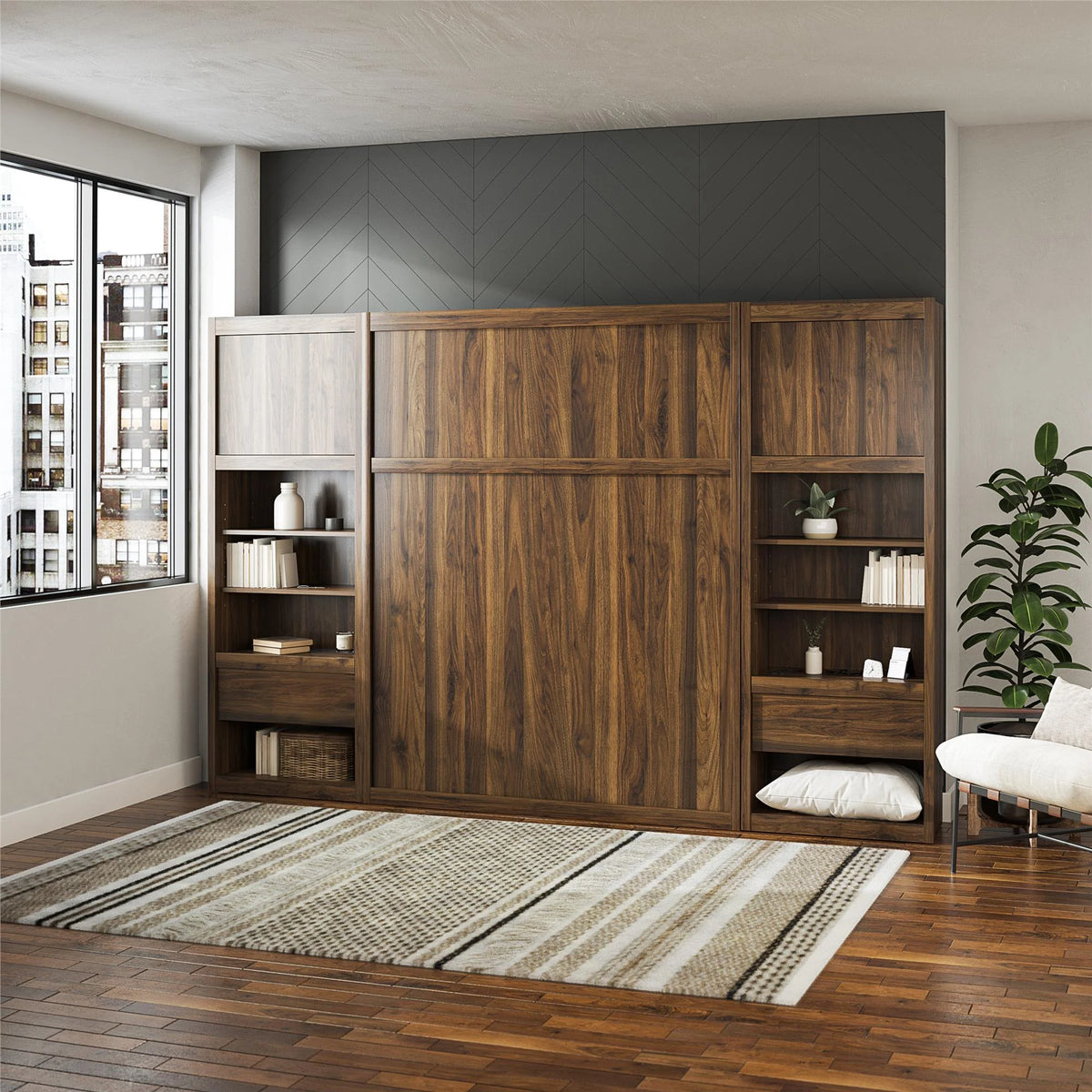 Single Side Cabinet in Walnut Q438988