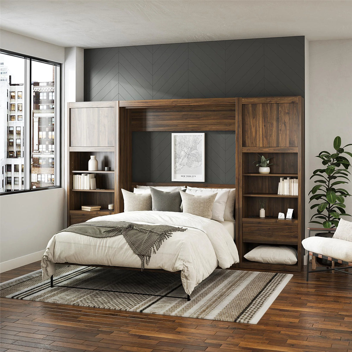Single Side Cabinet in Walnut Q438988