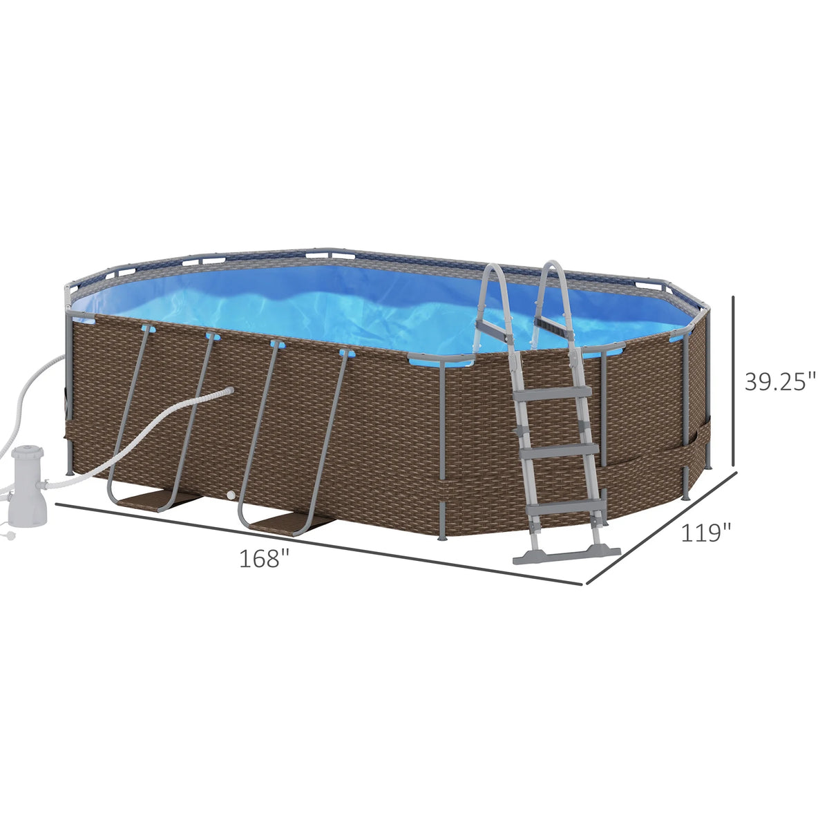 Brown Frame Swimming Pool U81976