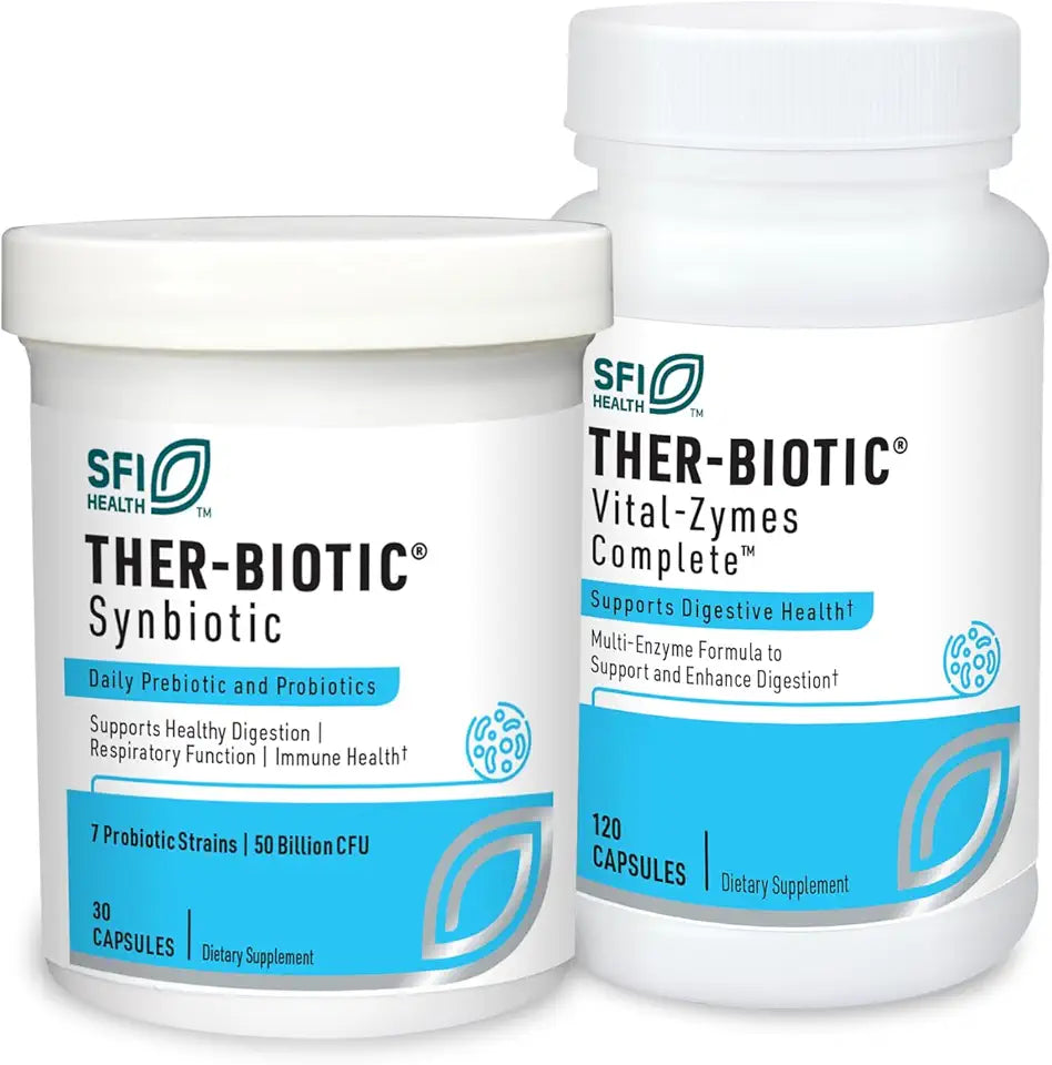 Probiotic 30 Capsules + Digestive Enzymes 120 Count 2 Product Set I6380