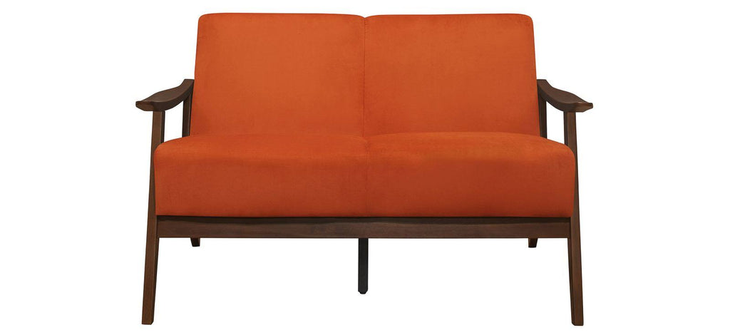 Orange Velvet Loveseat E225