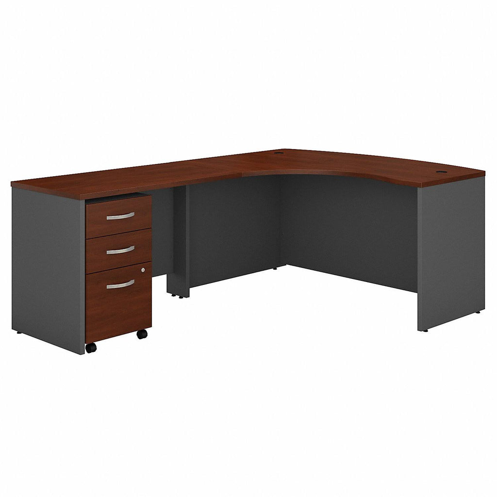 Hansen Cherry L-Shaped Desk with Mobile File Cabinet G968
