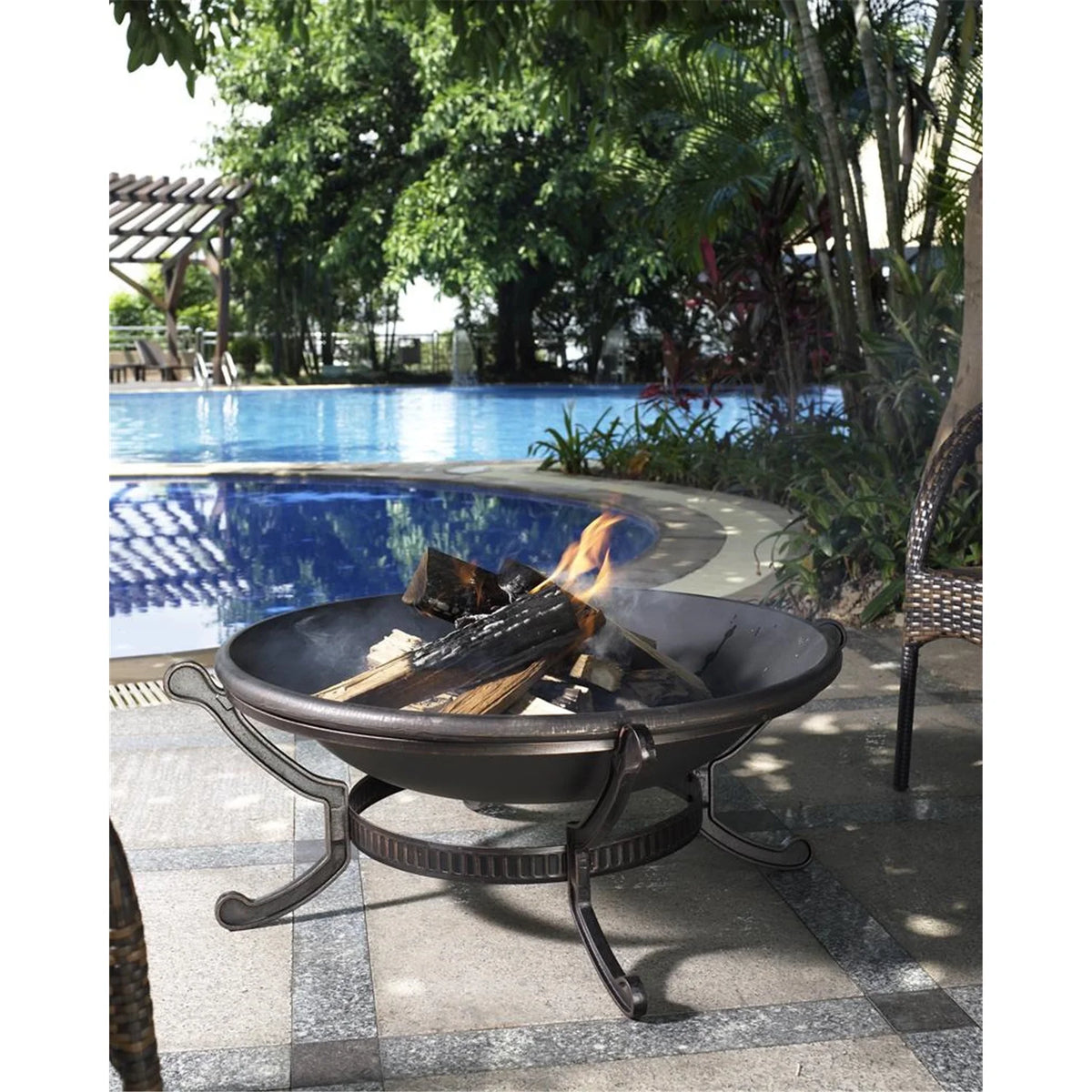 Black Patio Fire Pit Bowl Q4846