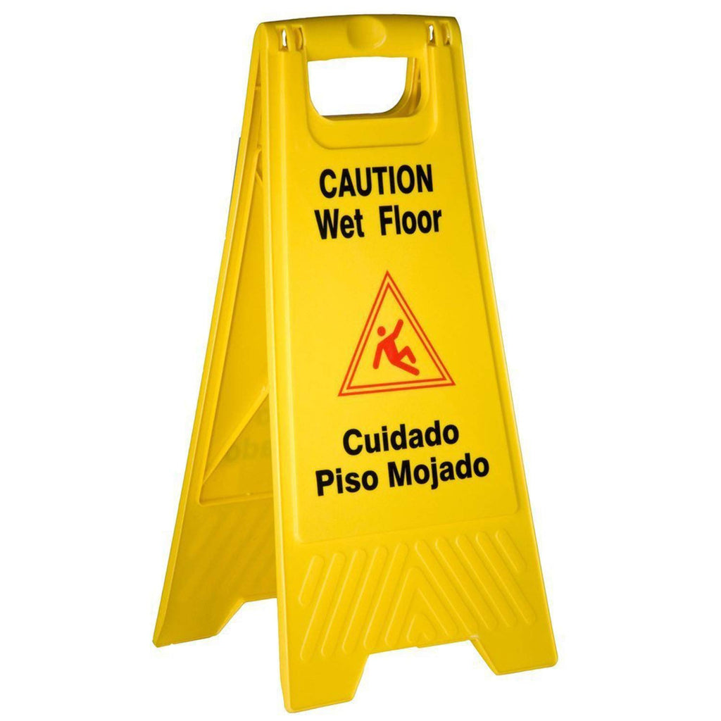 Yellow 2-sided Caution Wet Floor Sign (4 Pack) R531