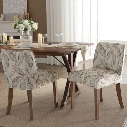 White Upholstered Dining Chairs Set of 2 with Cane Backs S925