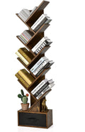 10 Shelf Wooden Bookshelf with Drawer N46610