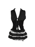 Polka Dots Ruffle Top and Bottom Set N2602