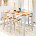 Farmhouse 5-Piece Metal and Wood Dining Set S3486