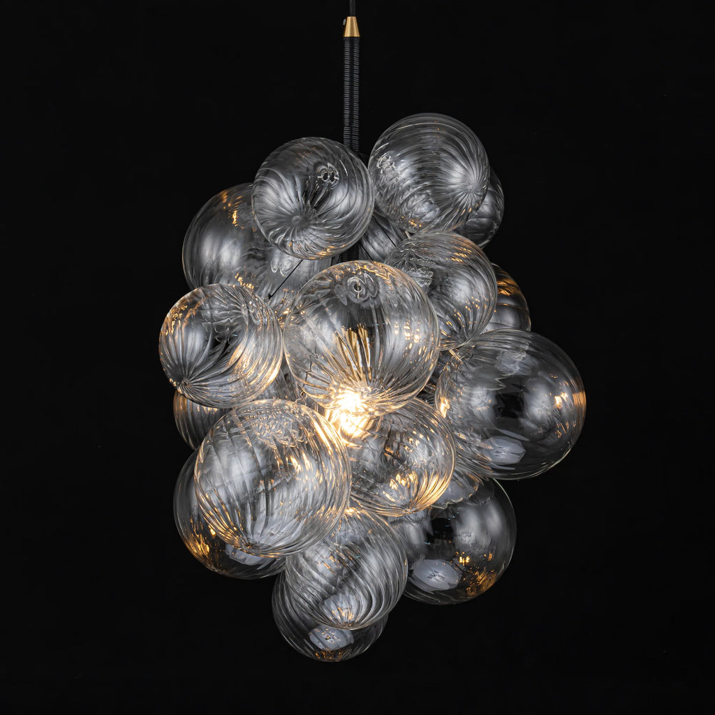 1-Light Dimmable Glass Globe Chandelier A852563