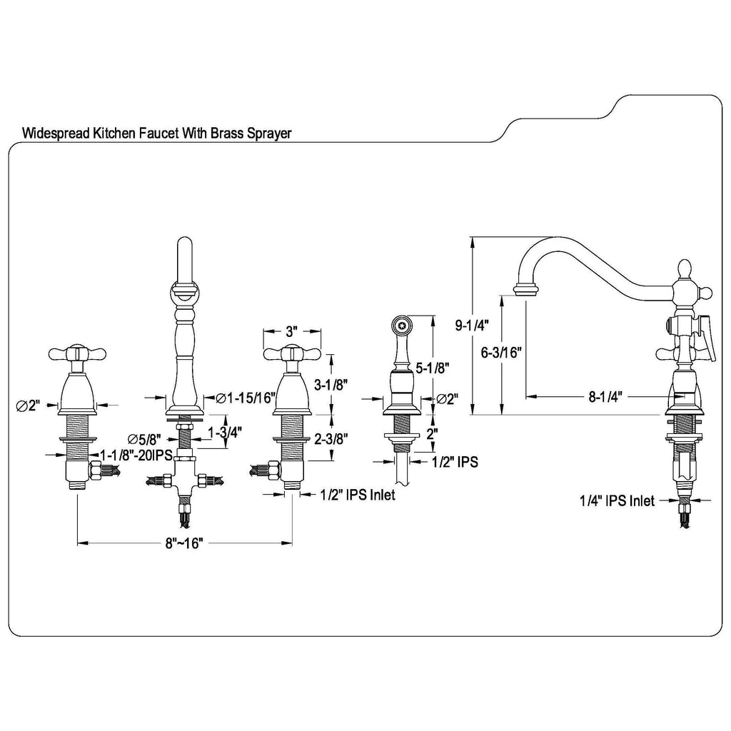 Silver Kitchen Faucet with Side Sprayer U73771