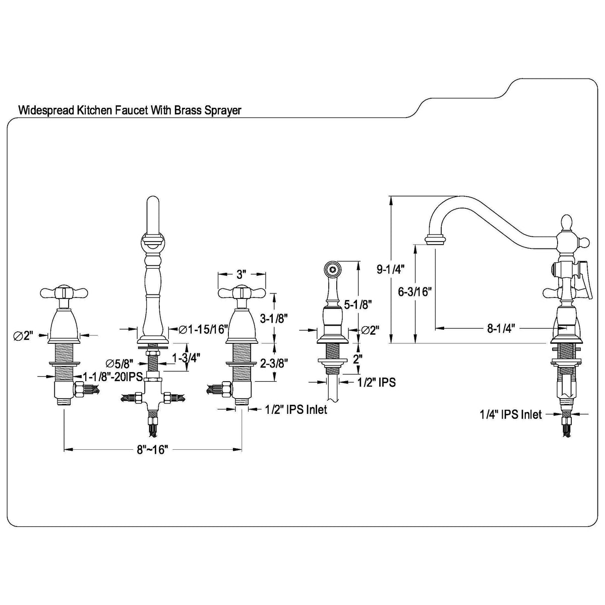 Silver Kitchen Faucet with Side Sprayer U73771