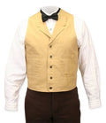 Tan Cotton Notch Collar Work Vest W345