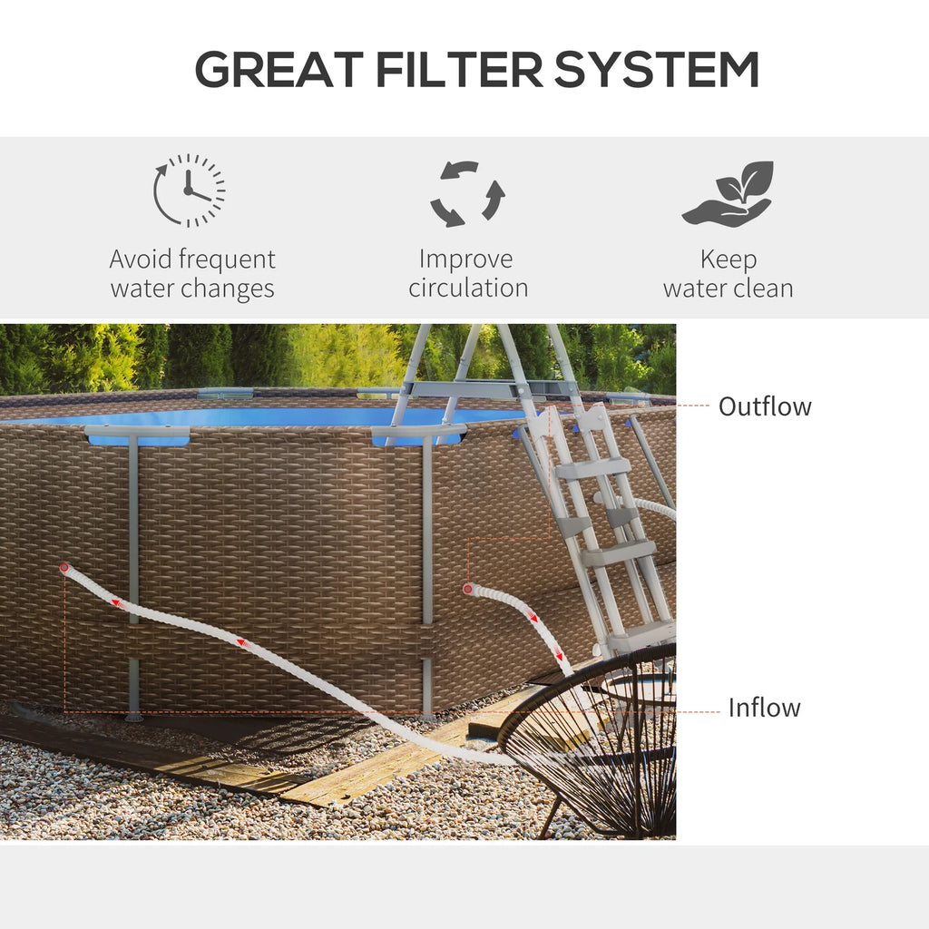 Brown Frame Swimming Pool U81976