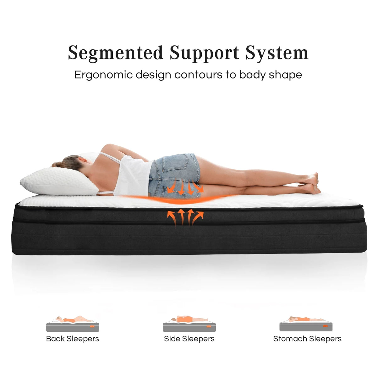 King Size Medium Firm Memory Foam Hybrid Mattress P9183