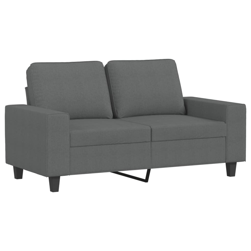 2 Piece Dark Gray Fabric Sofa Set X360882