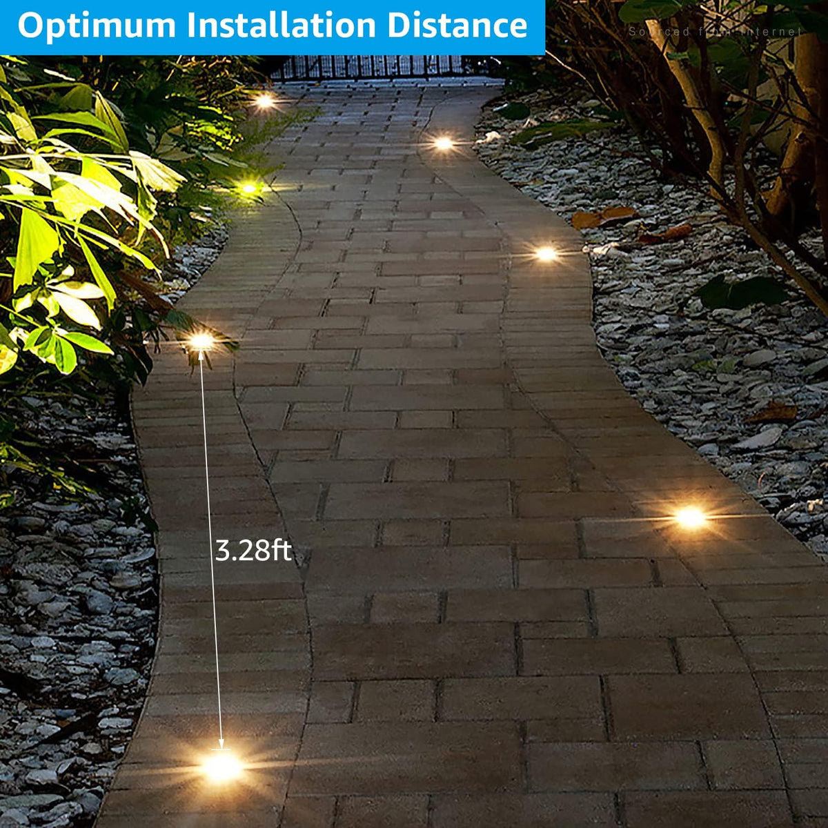 6 Pack 6W LED Well Lights, 3000K Warm White, IP67 Waterproof, Aluminum Housing, Pebble Grey H284425