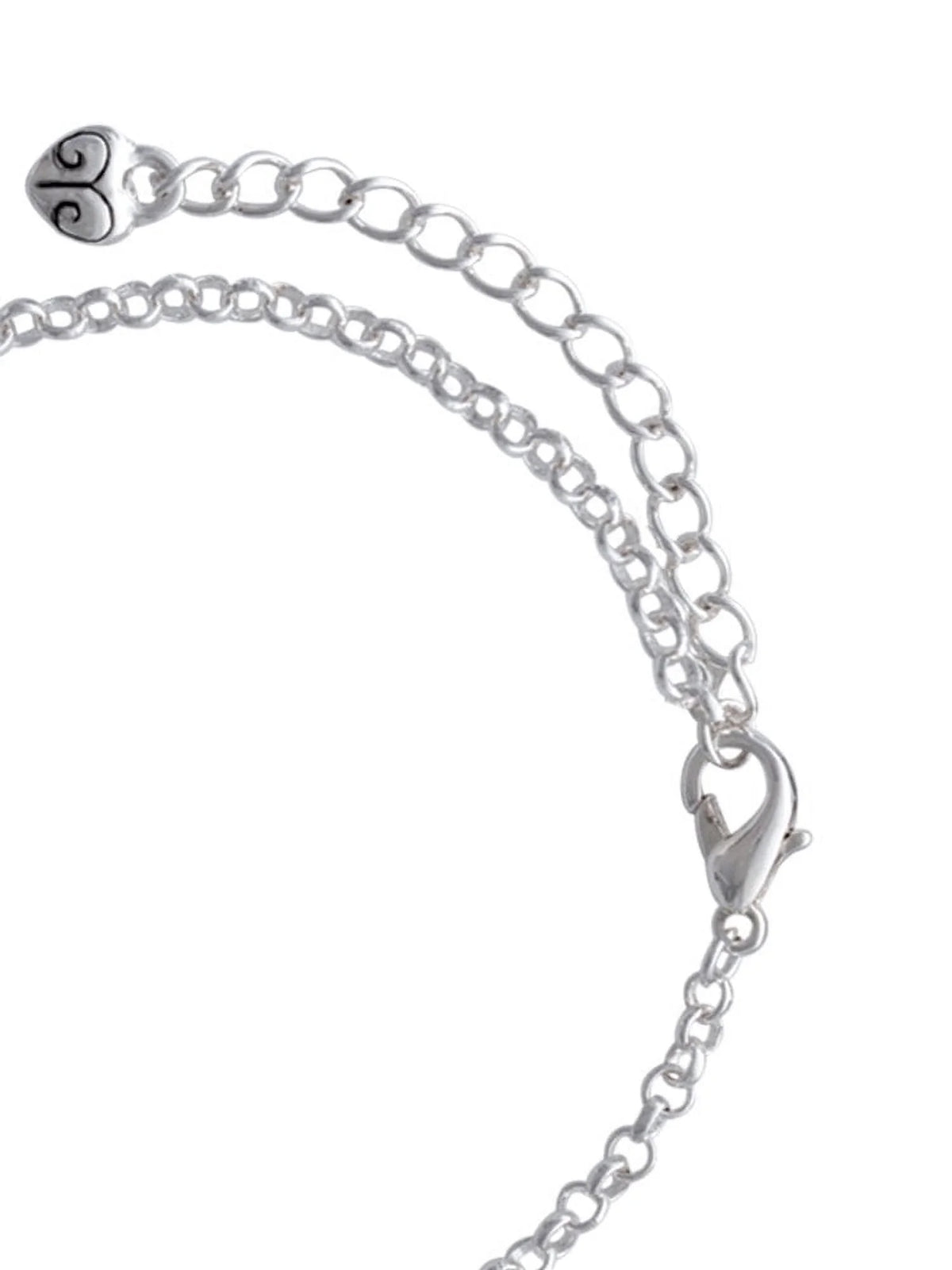 Volleyball Player Silhouette Charm Bracelet, 6"+2" G84308