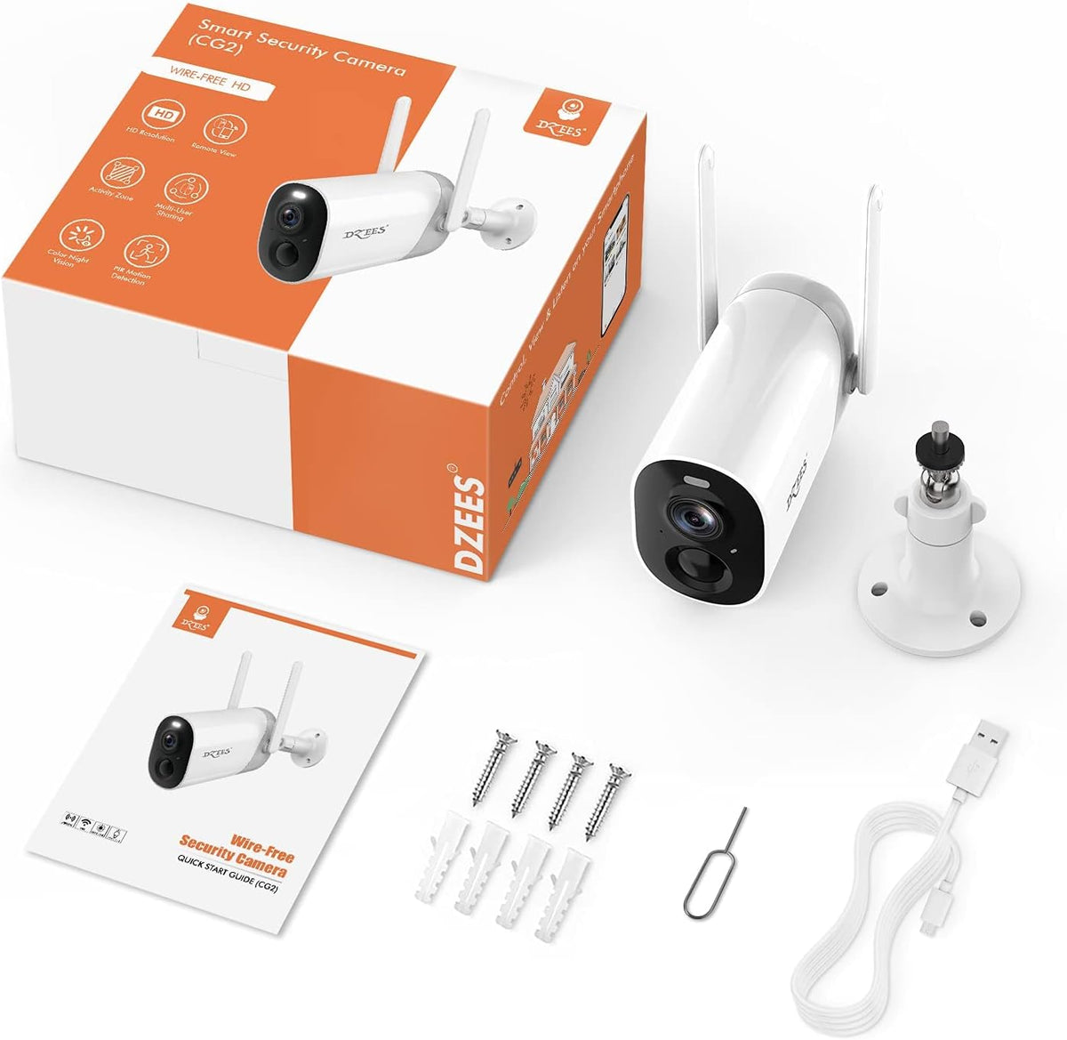 Wireless Outdoor Security Camera with Spotlight & Siren, 1080P Battery Powered, AI Motion Detection, 2-Way Audio, Color Night Vision, IP66 Weatherproof Y840639