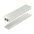 Aluminum Sliding Door Track for 1/4'' Glass or Wood Door Panels, 4 Foot Upper and Lower Track Set J3911