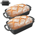 2 in 1 Cast Iron Bread Pan with Lid 9×5 Inch M64776