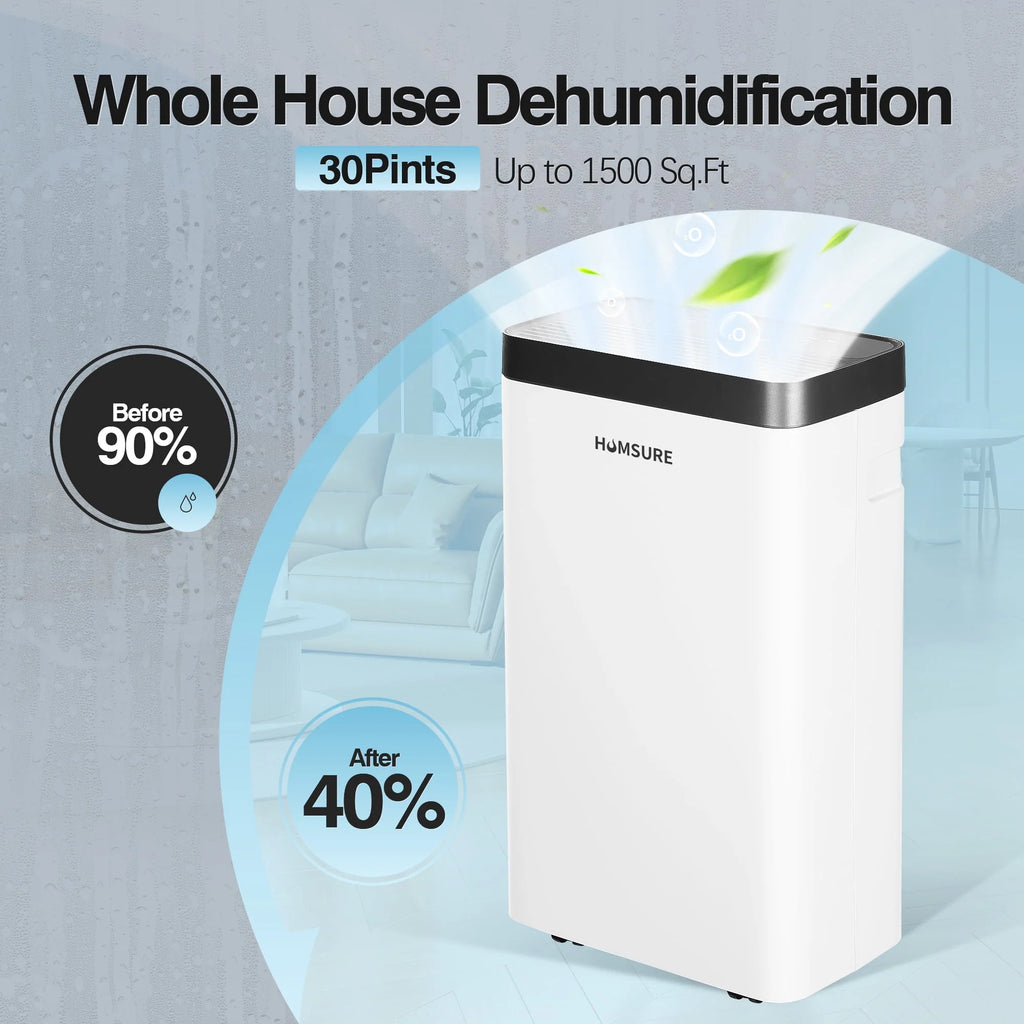 22 Pints Portable Dehumidifier with Drain Hose N697