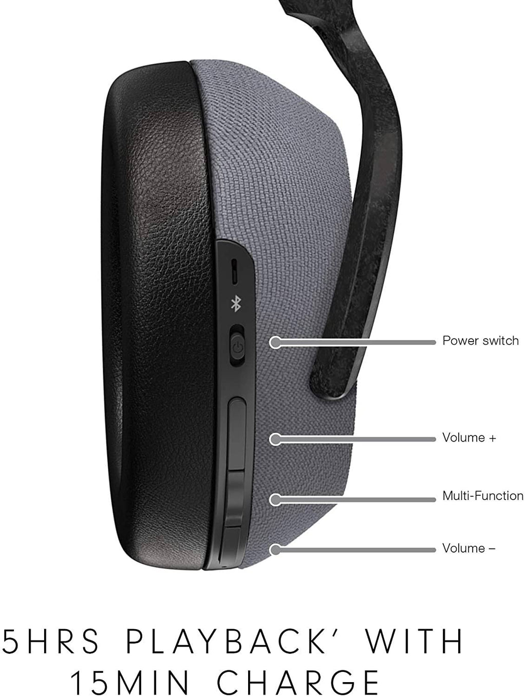 Silver Over-Ear Noise Canceling Wireless Headphones I6687