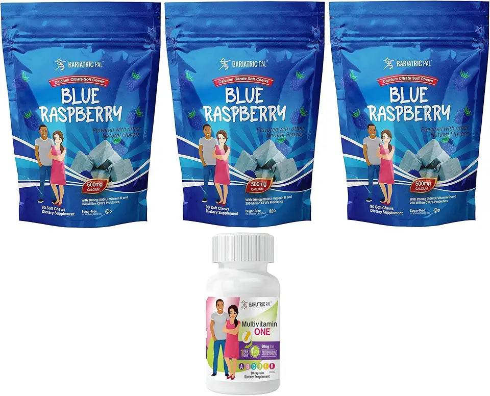 90-Day Bariatric Vitamin Bundle Multivitamin Capsule with Iron and Calcium Citrate Soft Chews X396